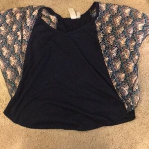 Multi-colored casual blouse